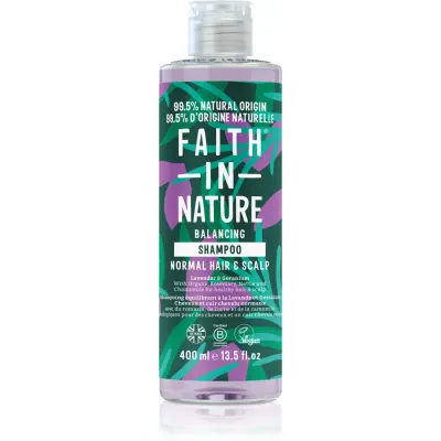 Faith In Nature Lavender & Geranium sampon natural pentru par normal spre uscat 400 ml