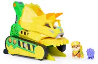 Set de joacă Spin Master Paw Patrol – The Dino Movie, buldozer Chomp & Rescue, cu Rubble și un dinozaur