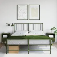Gossi noptiere 2 buc. verde maslina 36x39x50,5cm otel laminat la rece