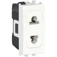 Priza 1 modul standard Euroamerican Schneider Easy Styl LMR5510001, alb