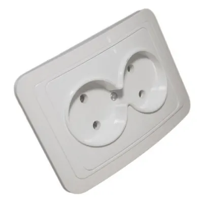 Priza dubla fara Contact de protectie - montaj incastrat