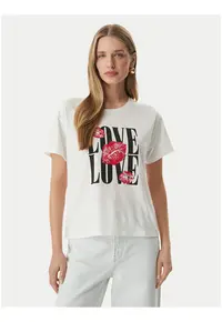 Tricou dama - alb - regular fit - bumbac-modal