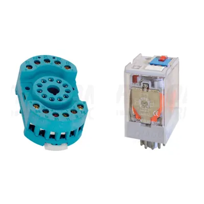 Pachet Soclu Releu RS90-23 + Releu Industrial RT11 240AC - Control Puternic 3CO