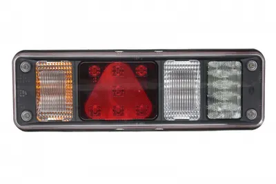 Stop spate stanga Hybrid (LED P21W, 24V, cu intermitent, cu far de ceata, lumina de marsarier, cu stop, lumina de parcare, reflector triunghiular conector: 7PIN + 4x 2PIN)