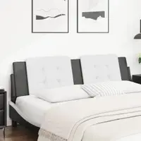 vidaXL Pernă pentru tăblie pat, Zadar, alb și negru, 183cm, piele artificială