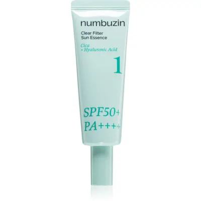 Numbuzin No. 1 Clear Filter Sun Essence esență cu efect iluminator cu efect calmant SPF 50+ 50 ml