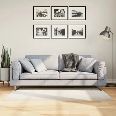 vidaXL Covor IZA aspect scandinav, cu fire scurte, crem, 80x150 cm