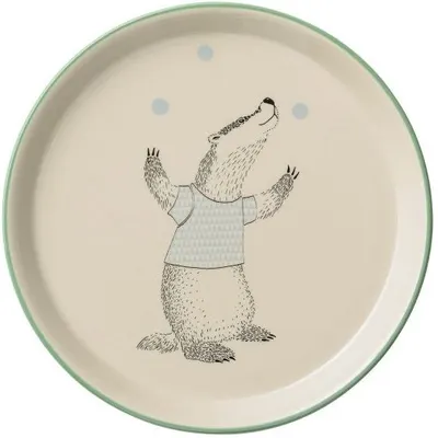 Farfurie din ceramica Bloomingville Ellie - bursucul jongleaza