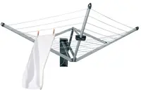 Uscător de rufe cu husă Brabantia - WallFix, 24 m, Metallic Grey