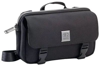 Geantă Nacon - Game Traveler Deluxe Horizontal Crossbody Bag, neagră (Nintendo Switch 2/Switch/OLED)