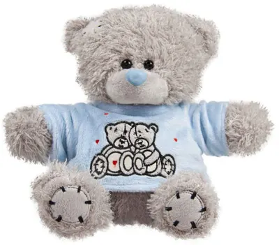 Jucărie de pluș Amek Toys - Ursuleț de pluș cu bluză albastră, 20 cm