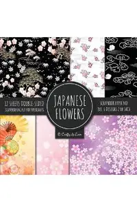 Japanese Flowers Scrapbook Paper Pad 8x8 Scrapbooking Kit for Papercrafts, Cardmaking, Printmaking, DIY Crafts, Floral Themed, Designs, Borders, Backg