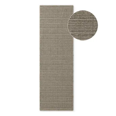 Covor tip traversă gri țesut manual din lână 80x250 cm Camden Parker – Ted Baker