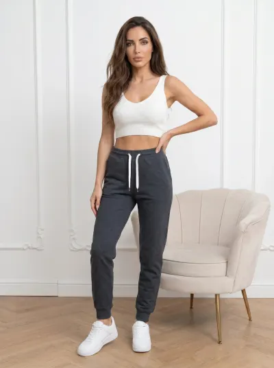 Pantaloni sport dama cu talie in...