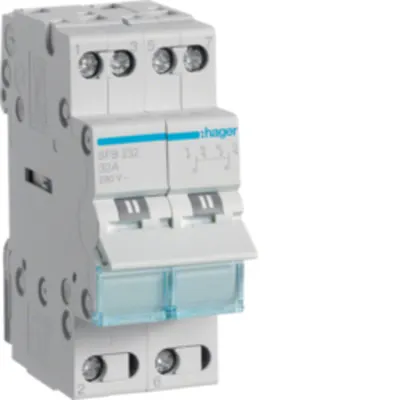 Inversor sursa 2P 32A, 230V I-0-II, pct.comun inf. 2M