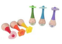 Jucarie din lemn Classic World - Maracas multicolor, sortiment