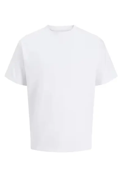Tricou simplu - barbati big sizes - din bumbac organic - Relaxed Fit - Alb