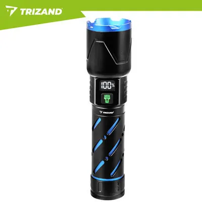 Lanterna tactica LED, 800 lm, 5000 mAh, USB, zoom, powerbank, 17.3-15.6 x 3.8 cm