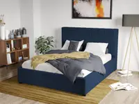 Pat Tapitat Adam cu somiera fixa Albastru - Falcone 80 180x200