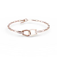 Bratara din aur roz cu diamante de 0.061ct