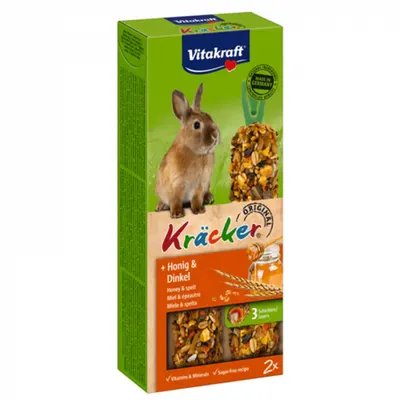Batoane pentru iepuri Vitakraft cu miere grau 2 buc