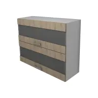 Corp Superior Lecce, 2 Usi, cu sticla, Stejar Sonoma/Alb, 80 x 30 x 65 cm