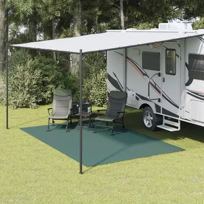 vidaXL Covor pentru cort, verde, 4x2,5 m