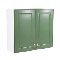 Corp superior 80 cu 2 usi cu scurgator de vase Zebra MDF verde drept