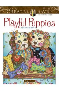 Creative Haven Playful Puppies Coloring Book