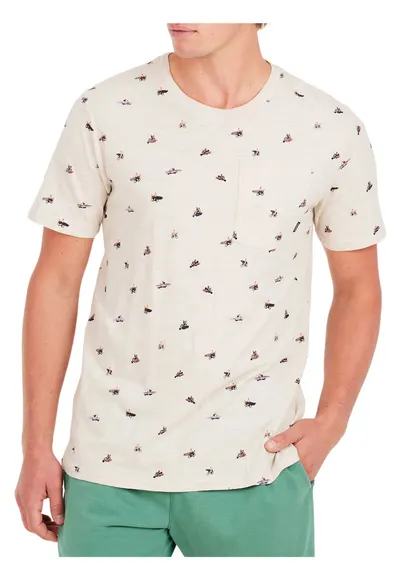Tricou din bumbac cu buzunar pe piept