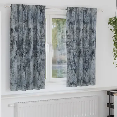 Gossi draperii din catifea 2 buc cu buzunar pentru bagheta argintiu 175x140 cm