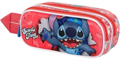 Penar 3D școlar Karactermania Lilo & Stitch - Thing, 2 fermoare