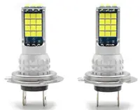 Set 2 Becuri Auto cu 30 Led H7 temperatura 6000k putere 90W 8500LM Fara Ventilator