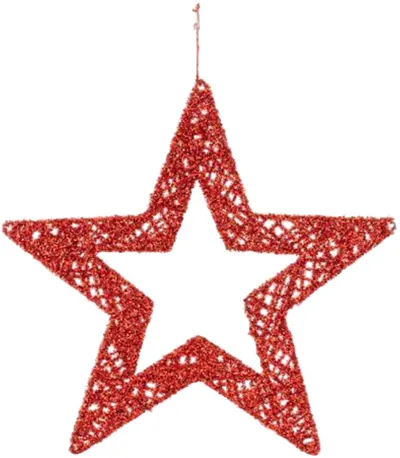 Decorare Eurolamp - Stea, 45 cm, roşu