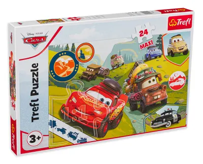 Puzzle Trefl din 24 de piese maxi - Mașinuțele fericite