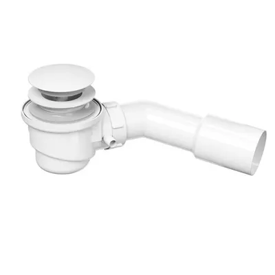 Sifon pentru cada cu dop click-clack, alb, Cersanit