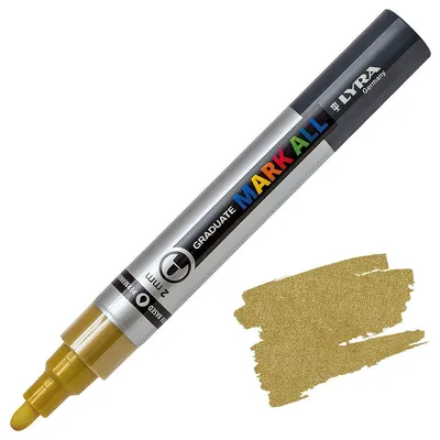 Marker acrilic Lyra Graduate Mark All - 2.0 mm, auriu