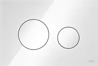 Clapeta de actionare Dual-Flush, sticla alba, TECE Loop