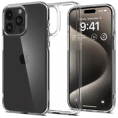 Husa pentru Apple iPhone 15 Pro Max, Spigen, Ultra Hybrid, Transparenta ACS06565