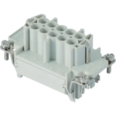 Insert pentru conector Mama - 57X27 - 3P + 2P (AUX) + E 16A 830V / 8kV / 3 - CRIMP CONNECTION - GRI