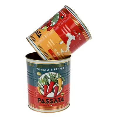 Cutii de depozitare 2 buc. din staniu decorative ø 11x13 cm Passata – Rex London