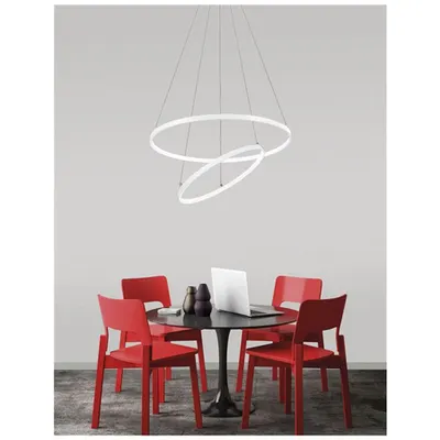 Lampa suspendata DEA Mat Alb Aluminiu & Acrylic Adjustable Dimabil LED 85 Wat 230 Volt 4500Lm 3000K IP20