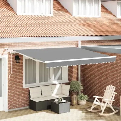 vidaXL Cadru de copertină Alb 3 x 2,5 m Aluminiu