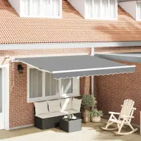 vidaXL Cadru de copertină Alb 3 x 2,5 m Aluminiu