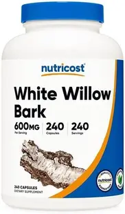 White Willow Bark, 600 mg, 240 capsule, Nutricost