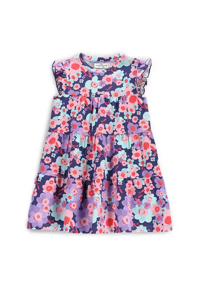 Rochie de vara fete WC5129201HGN - Bumbac/Elastan - Multicolor - Multicolor