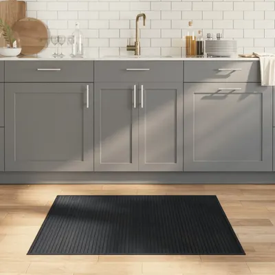 Gossi covor dreptunghiular, gri, 80x100 cm, bambus