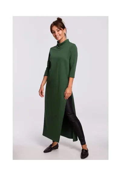Tunica lunga cu taietura2 - Verde
