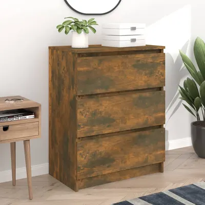 vidaXL Dulap, stejar fumuriu, 60x35x76 cm, lemn prelucrat