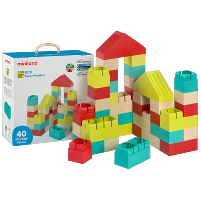 Joc de construit Eco Kim Blocks 40 piese